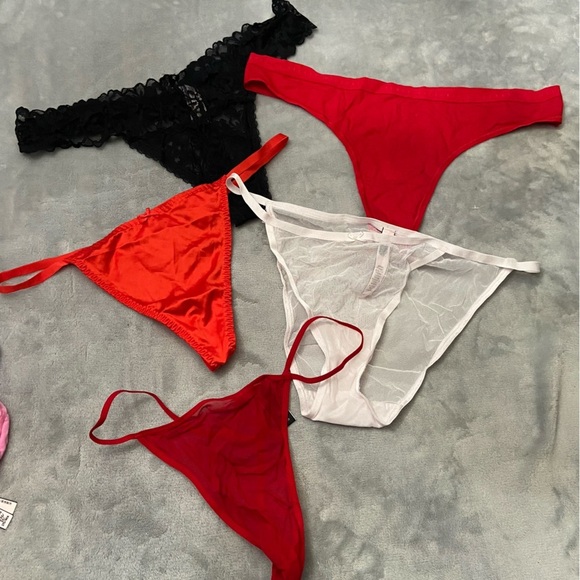 New! Victoria’s Secret 5 panty bundle mesh sexy thong  10394 - Picture 1 of 5